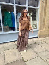 Jade Maxi Skirt - Chocolate