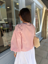 Citrine Blouse With Tassel - Pink