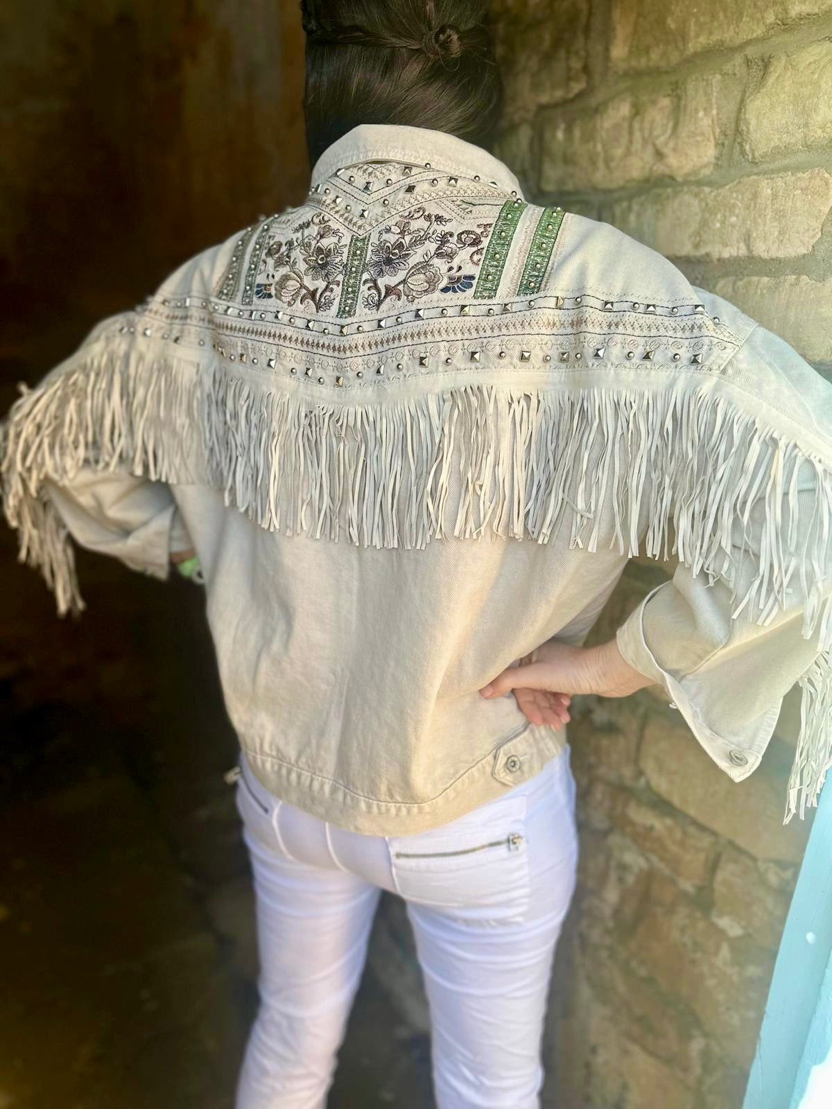 Chaqueta vaquera Dallas color piedra