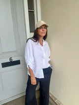 Linen Oversized Shirt - White