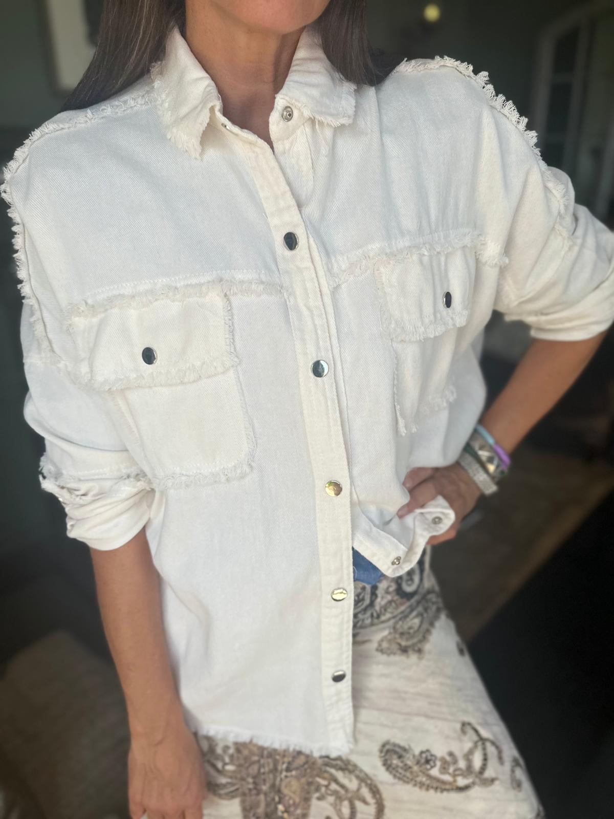 Chaqueta Rock &amp; Roll - Blanca/Azul
