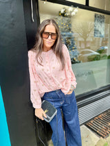 Greta Printed Blouse - Pink