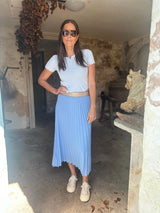 Kaia Midi Skirt - Sky Blue