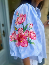 Amelia Stripe Shirt - Blue