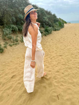 Pantalón de lino natural