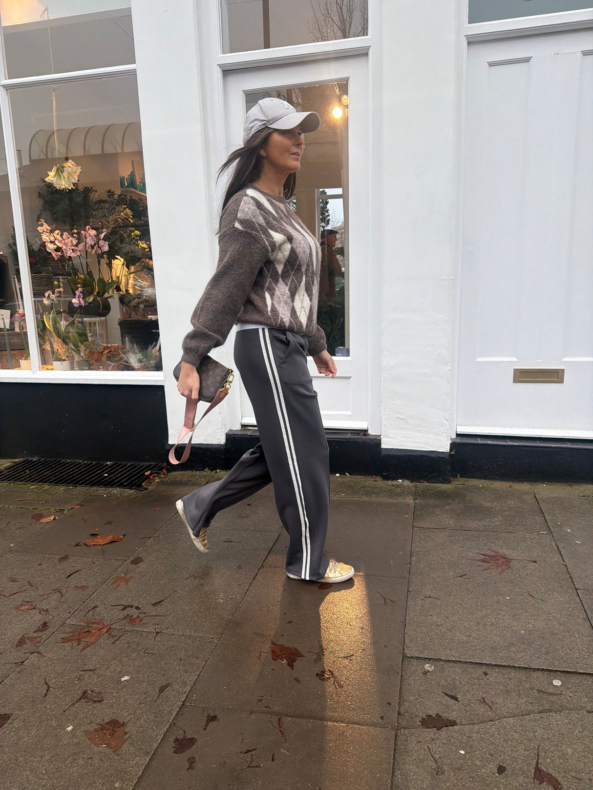 Law Stripe Jogger - Grey