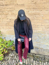 Pantalón de lentejuelas Dion - Rubí