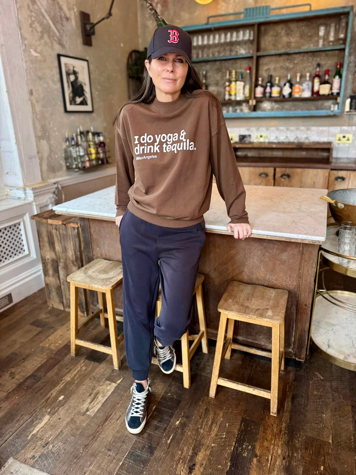 Sudadera Yoga &amp; Tequila - Chocolate
