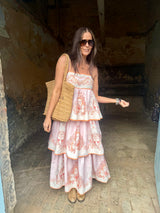 Henrietta Printed Maxi Dress - Pink