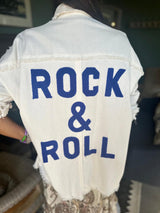Chaqueta Rock &amp; Roll - Blanca/Azul