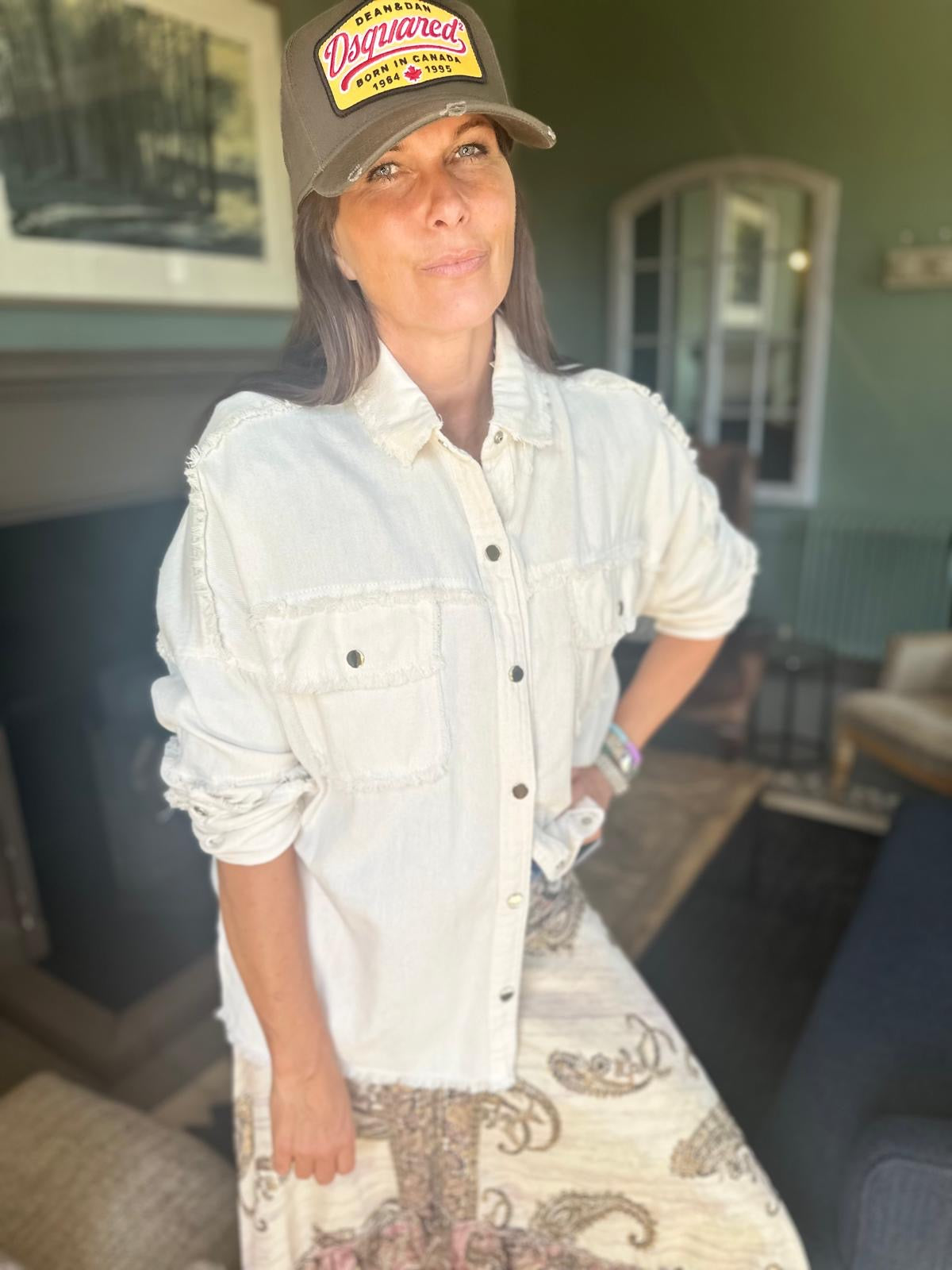Chaqueta Rock &amp; Roll - Blanca/Azul