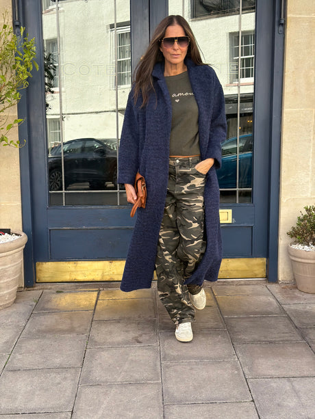 Mara Knitted Jacket - Navy