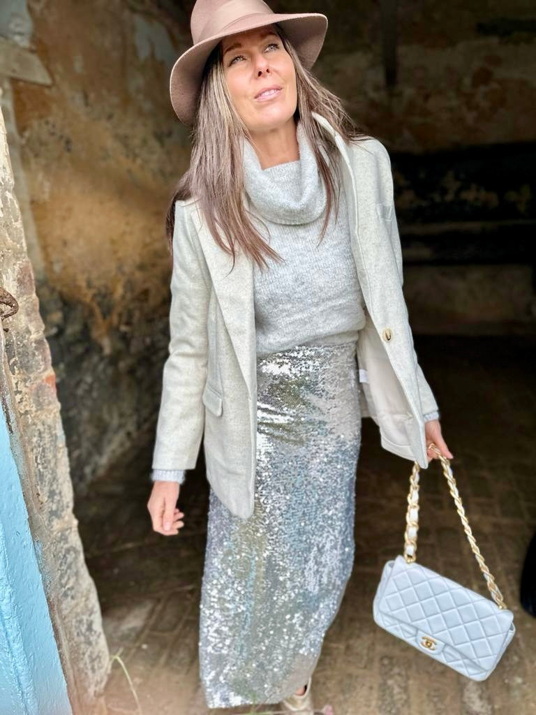 Silver deals sequin skirts