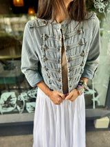 Lola Military Jacket - Denim