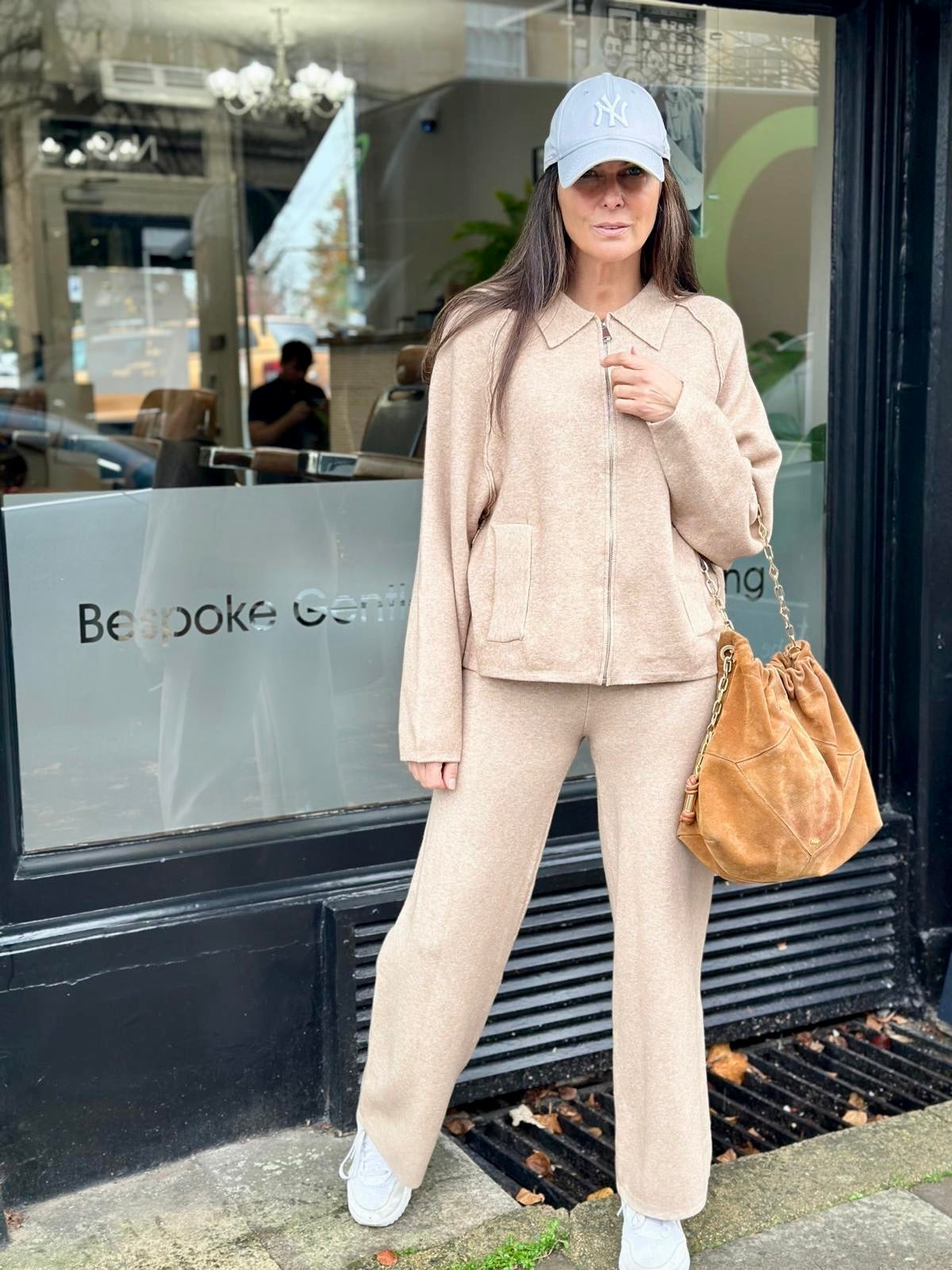 Oriane Zip Knit - Oatmeal