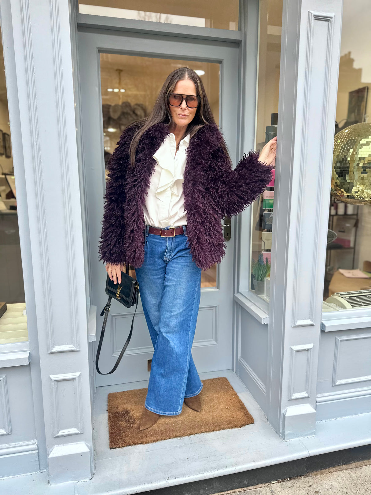 Jigsaw Faux Fur Jacket