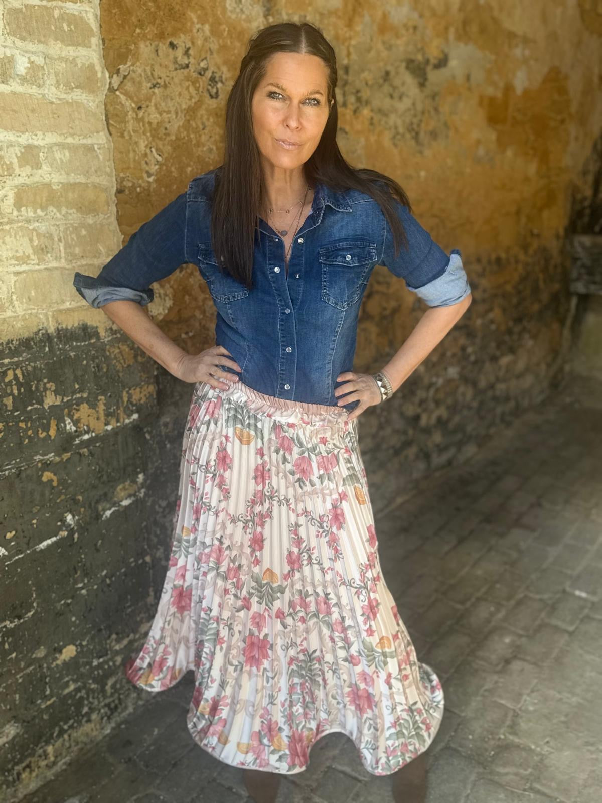 Falda floral vintage Toni - Magnolia