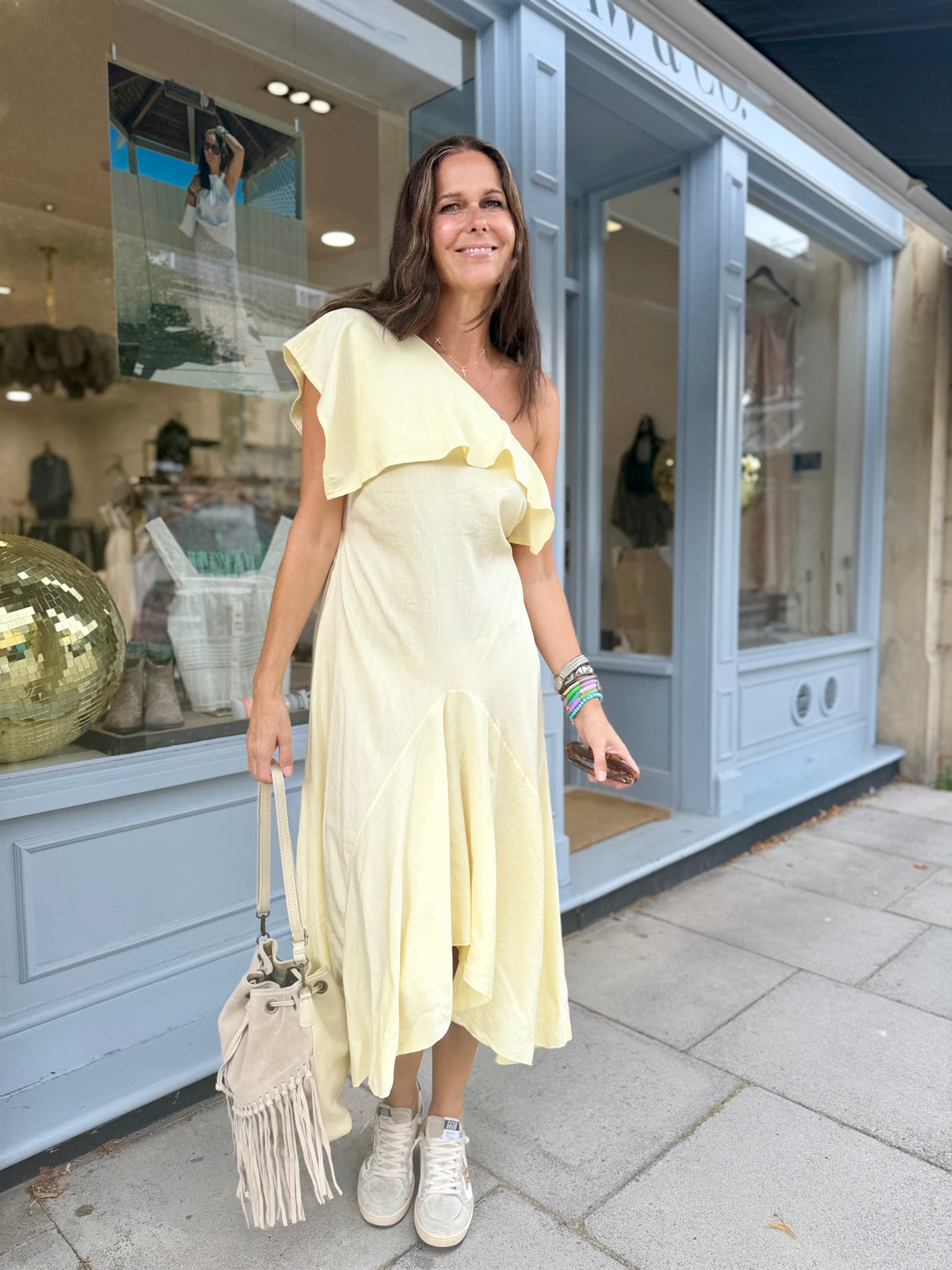 Eddie One Shoulder Midi Dress