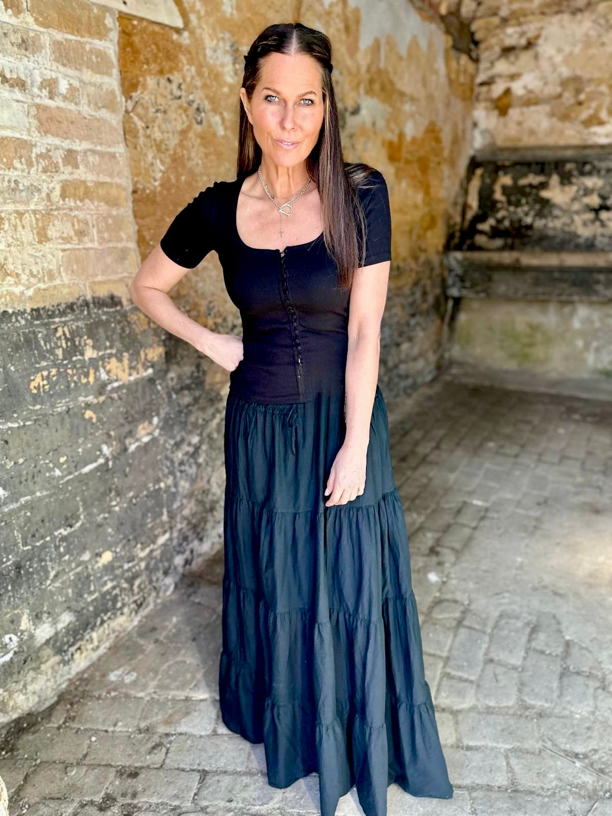 Amber Maxi Skirt - Black