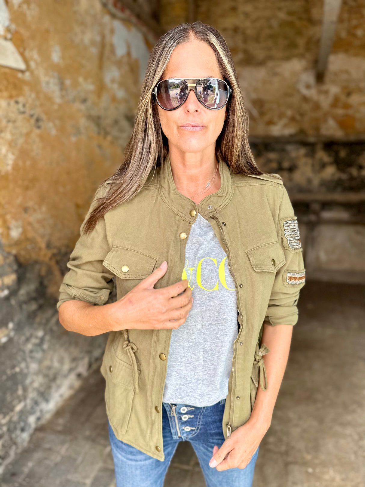Chaqueta cargo Niko color caqui