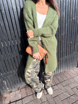 Diane Long Cardigan - Khaki