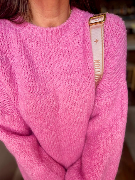 Jersey de punto de manga ancha Arlo - Rosa