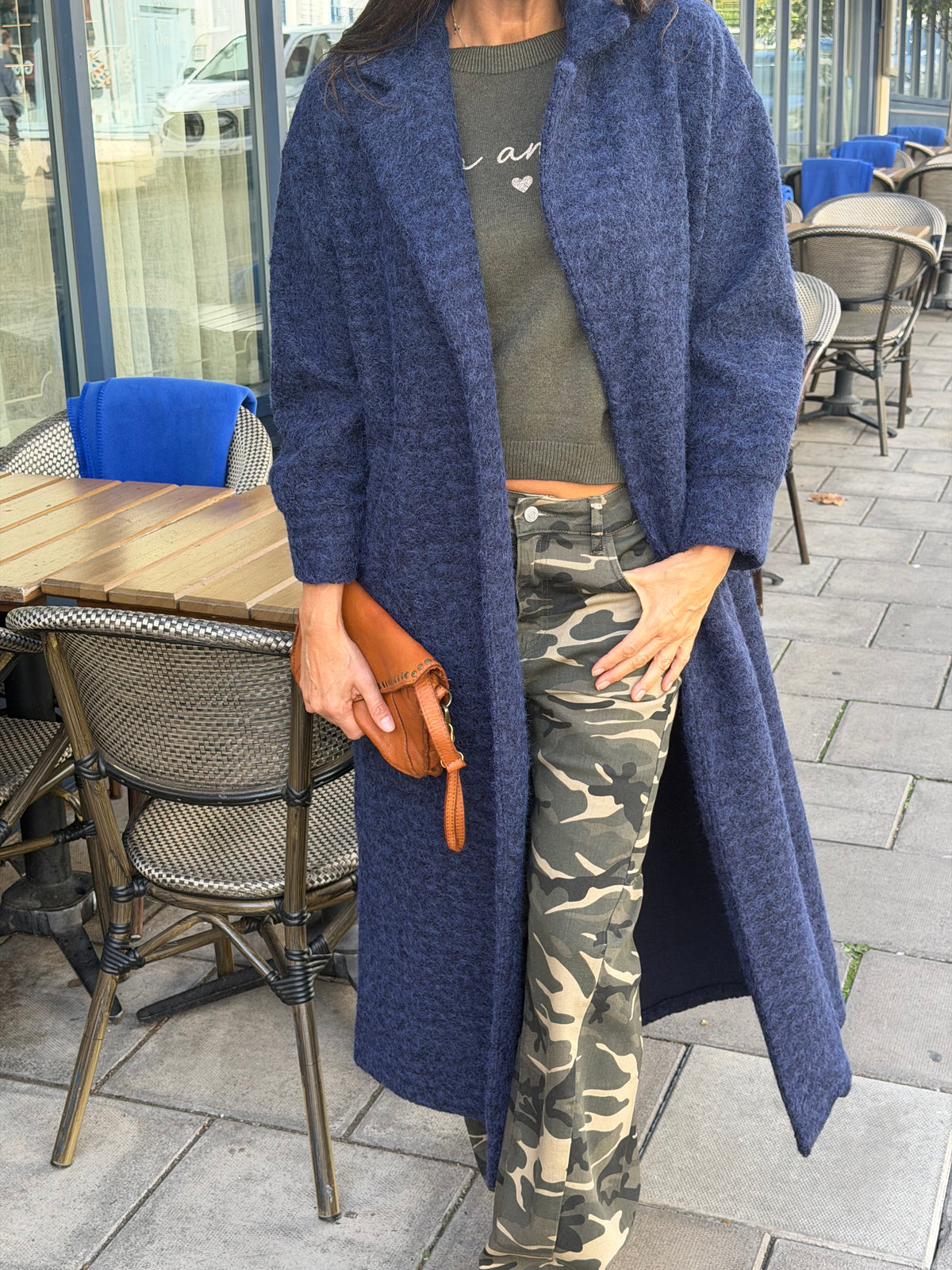 Mara Knitted Jacket - Navy
