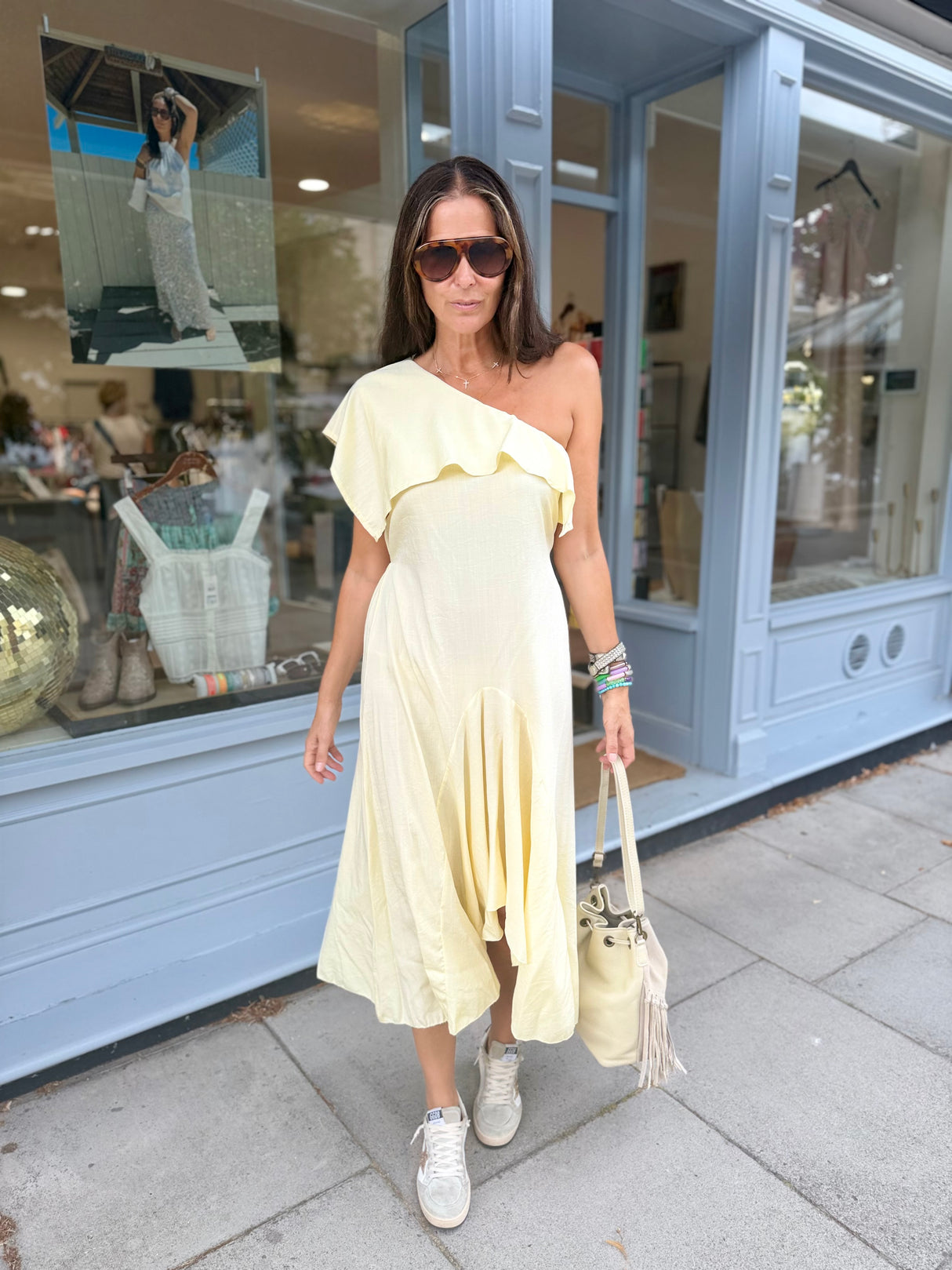 Eddie One Shoulder Midi Dress