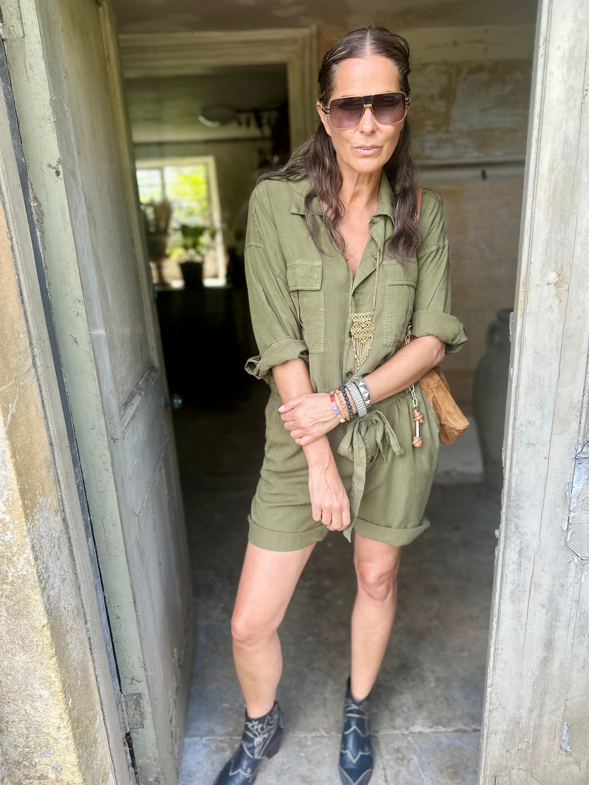 Vivienne Playsuit - Khaki