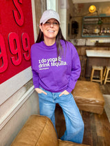 Sudadera Yoga &amp; Tequila - Morada