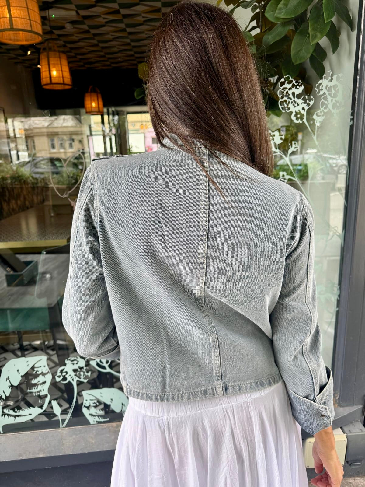 Lola Military Jacket - Denim