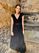 Carter Crochet Maxi Dress - Black