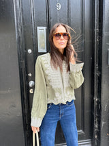 Oriana Embroidered Jacket - Khaki