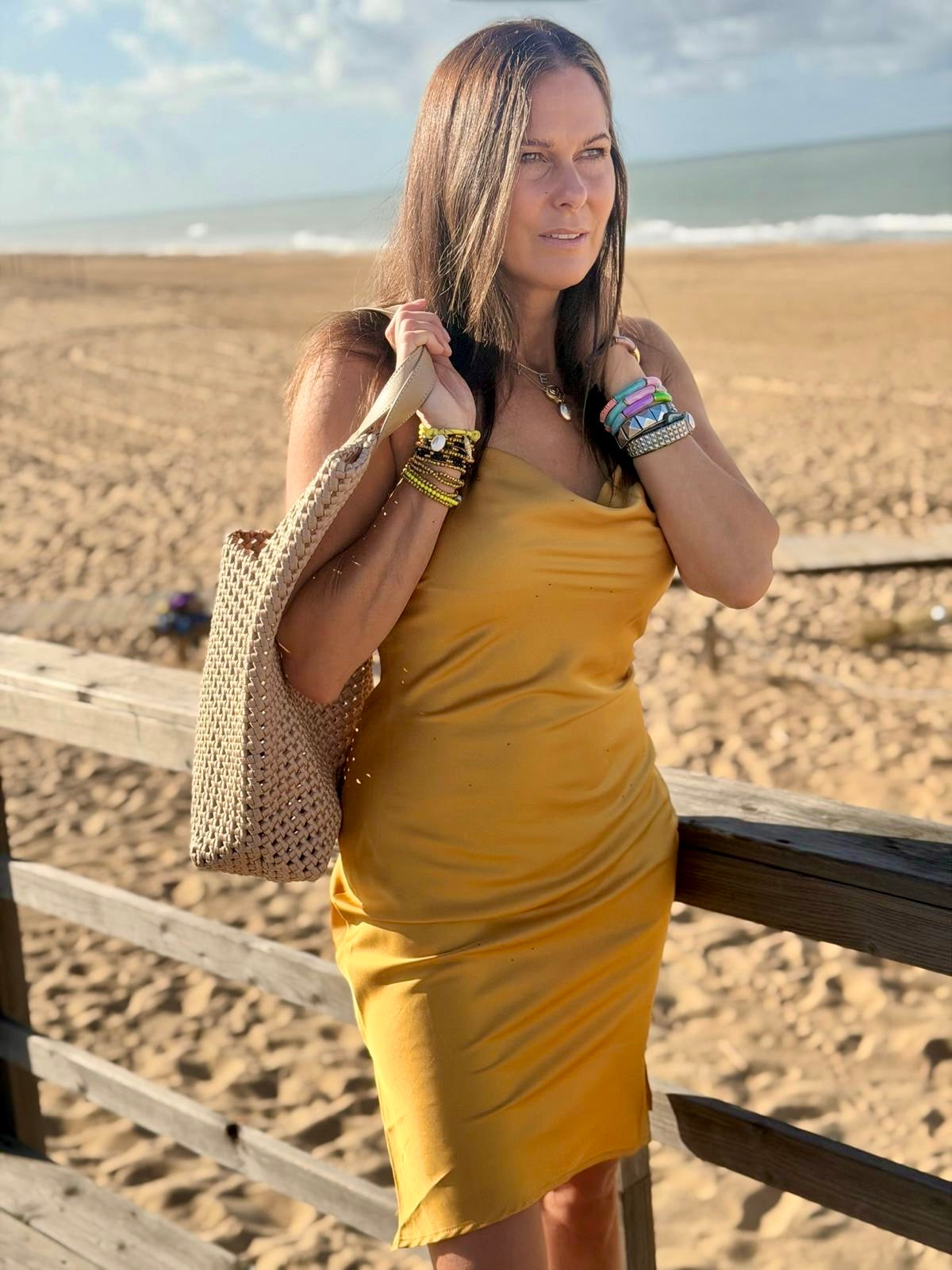 Eloise Slip Dress - Gold