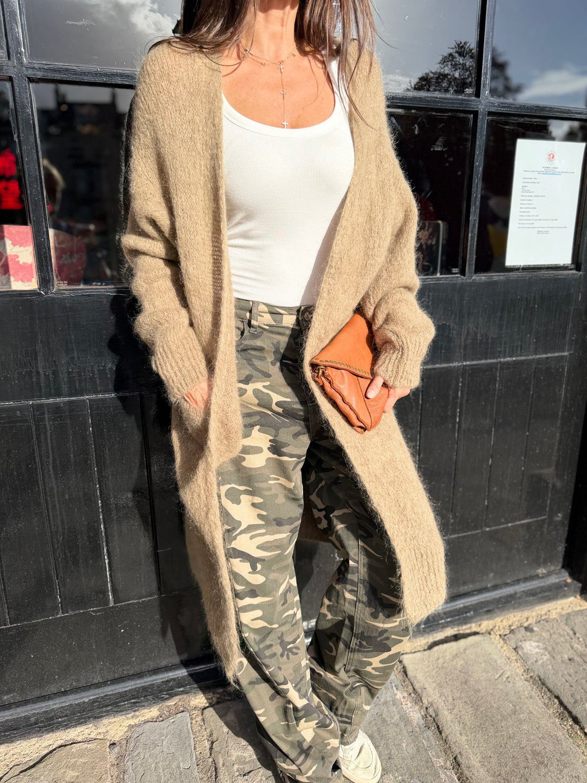 Diane Long Cardigan - Biscuit