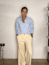 Wide Stripe Essential Shirt - Sky Blue