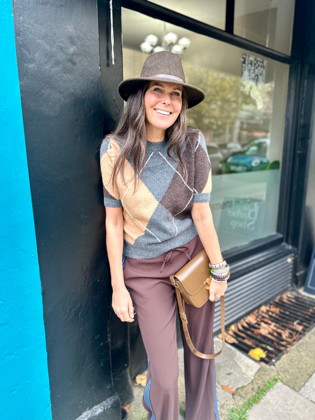 Diamond Short Sleeve Knit