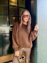 Arlo Wide Sleeve knit - Chocolate