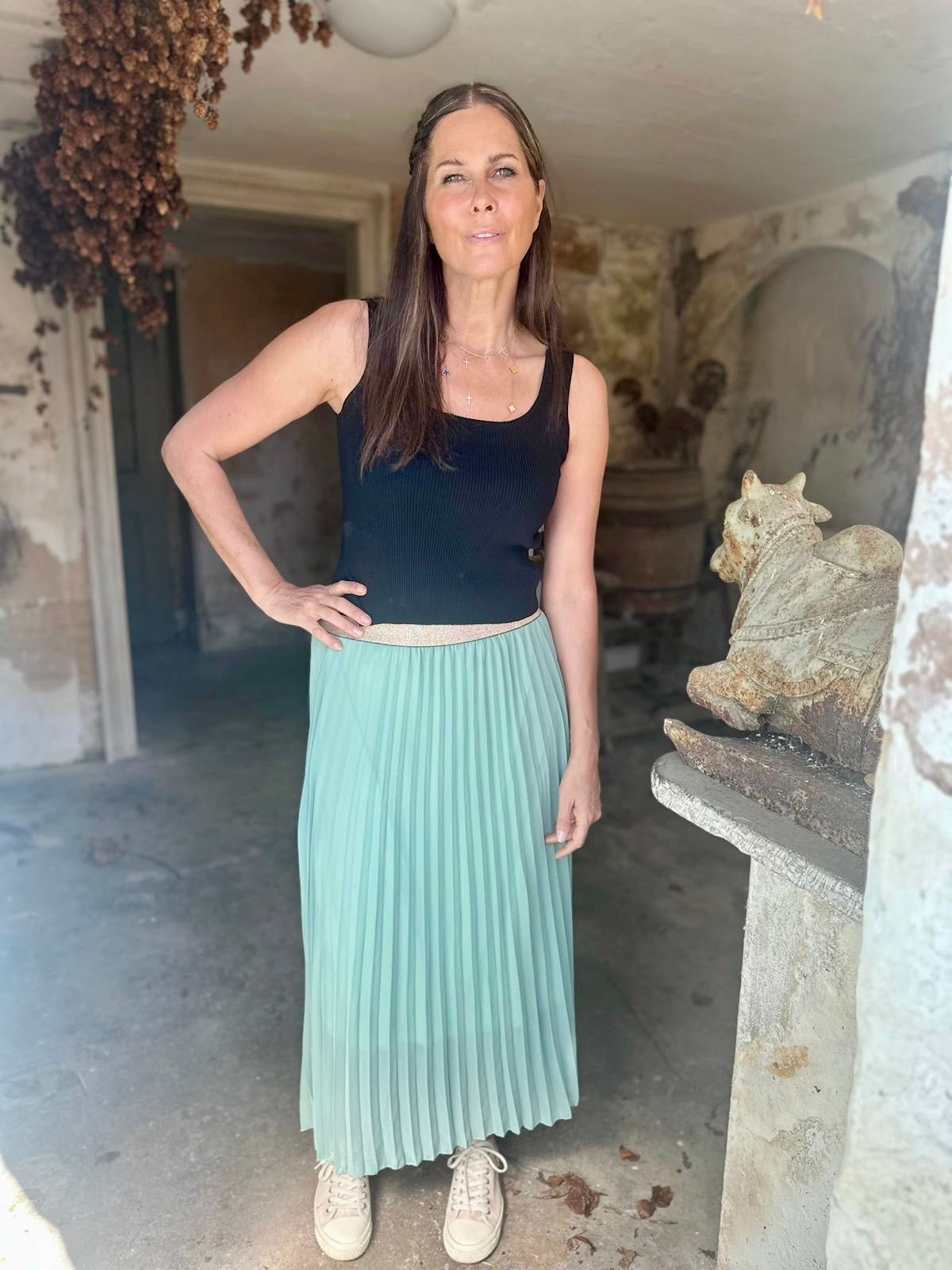 Kaia Midi Skirt - Sea Foam