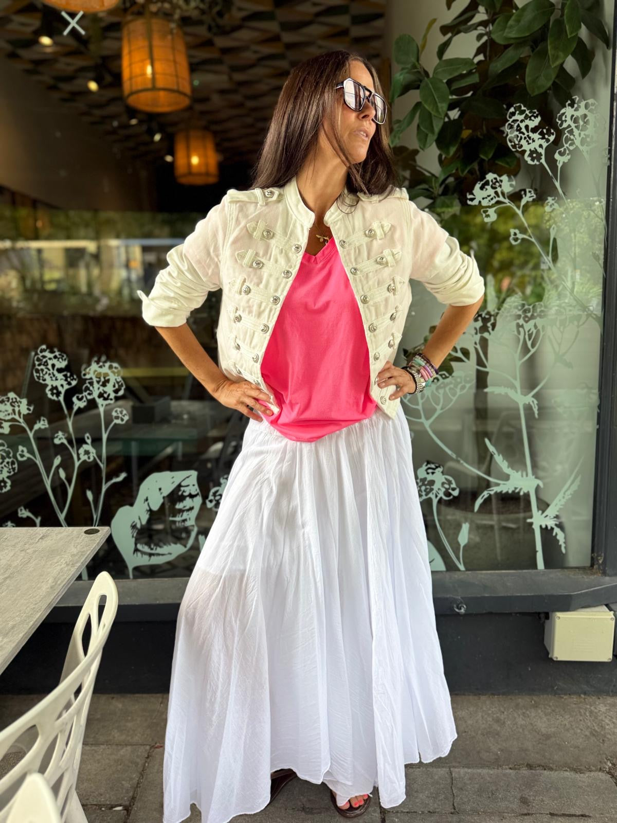 Joy Midi Skirt - White