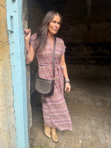 Robin Printed Maxi Dress - Pink