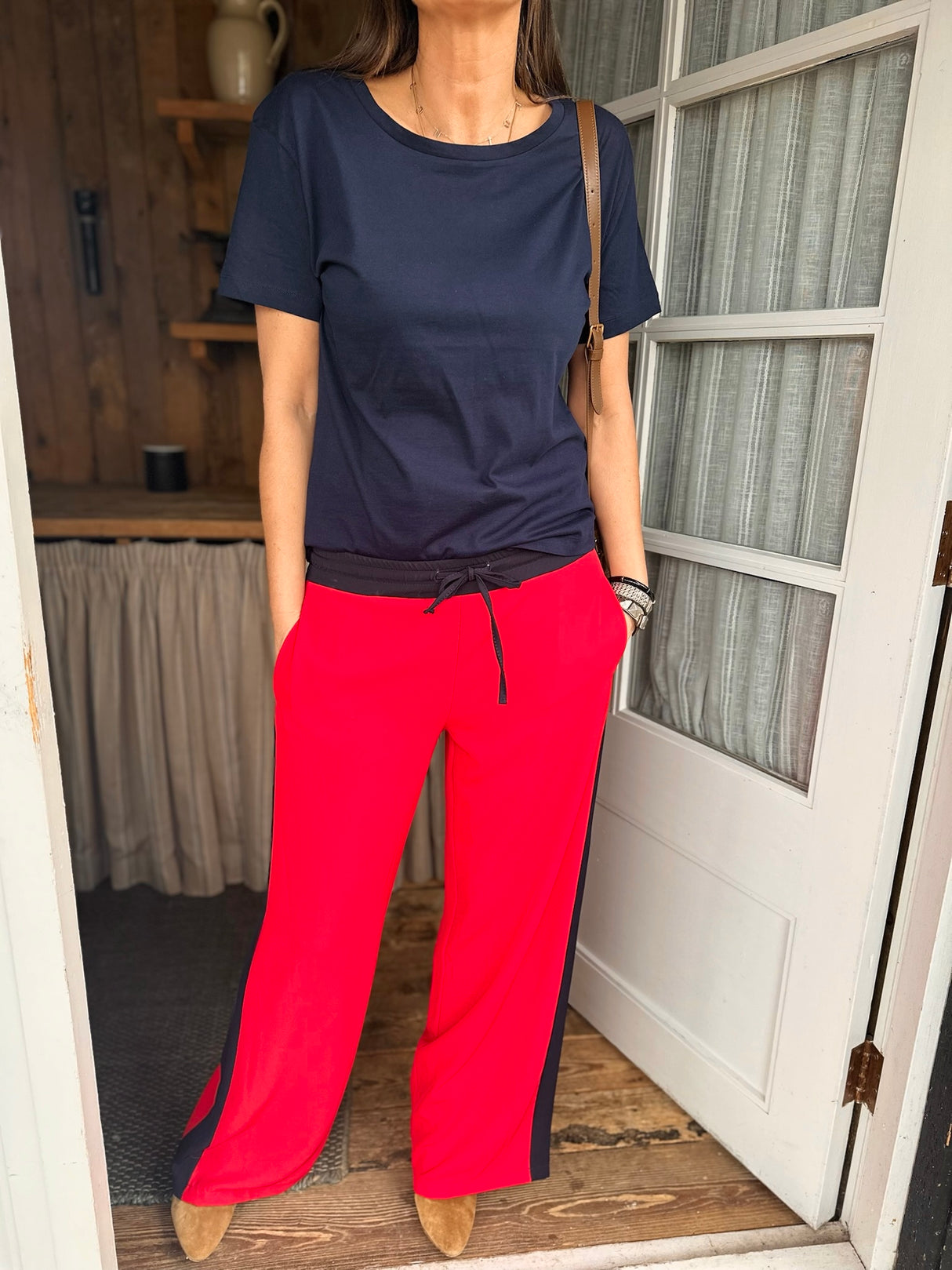 Pantalón Tempest rojo/azul marino