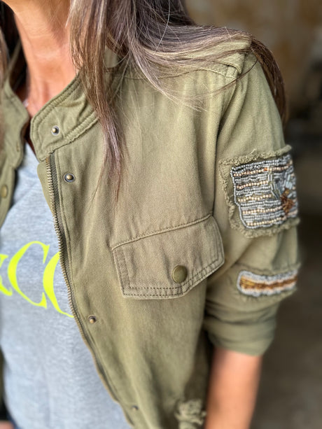 Chaqueta cargo Niko color caqui