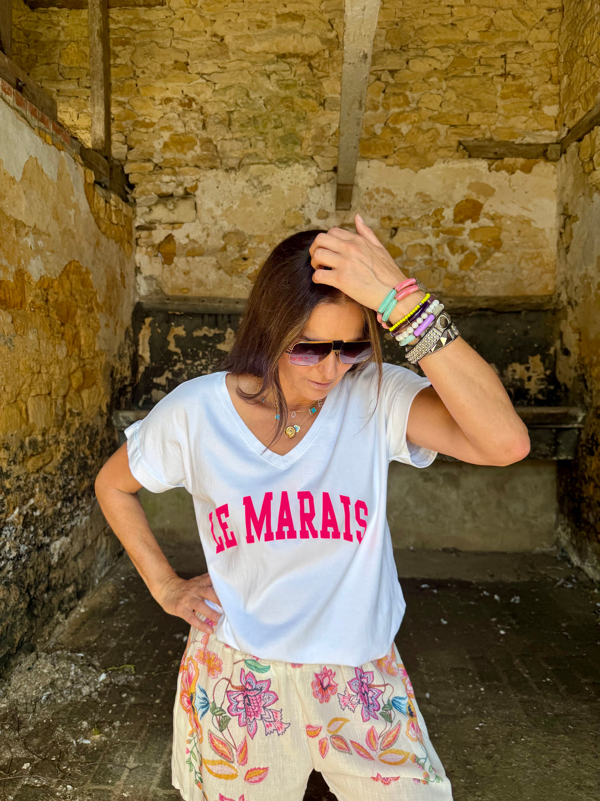 Le Marais Logo Tee - White