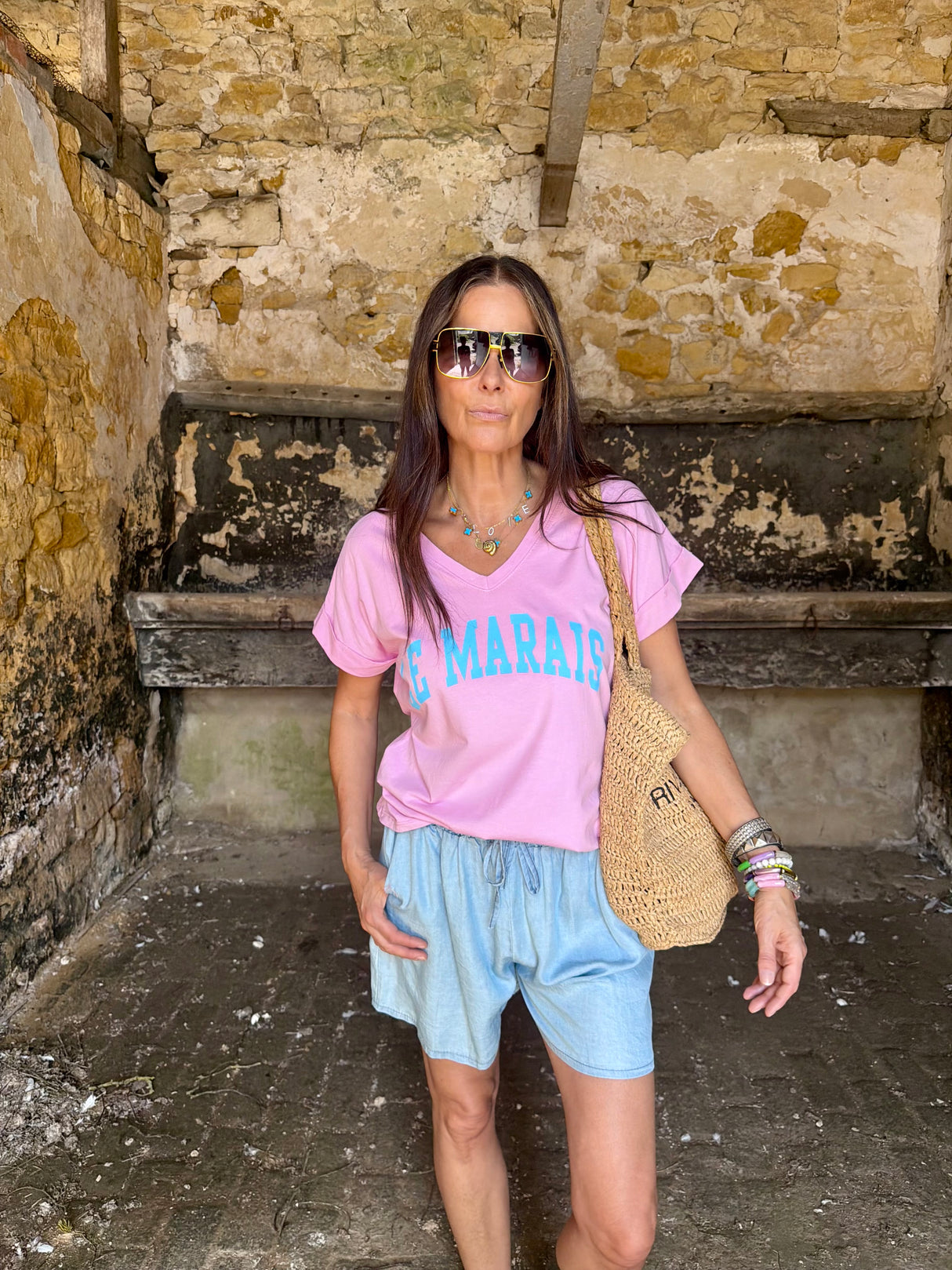 Le Marais Logo Tee - Pink
