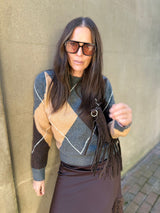 Diamond Long Sleeve Knit