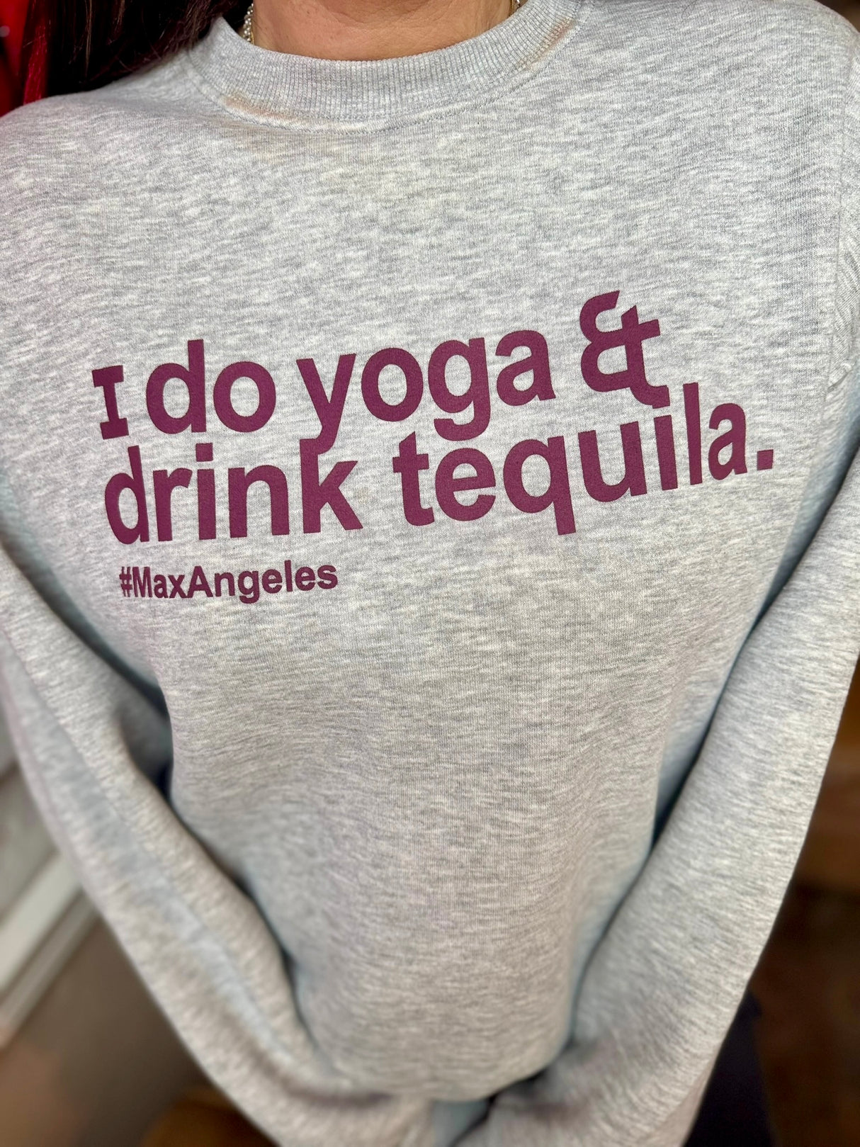 Sudadera Yoga &amp; Tequila - Gris