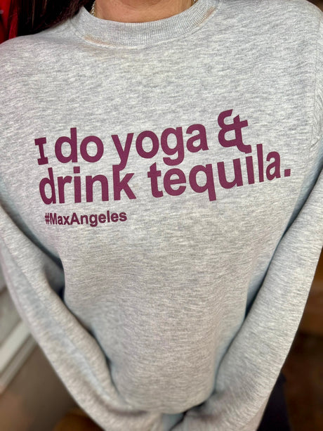 Sudadera Yoga &amp; Tequila - Gris