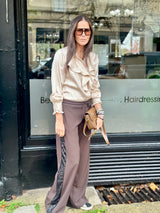 Tempest Pant - Chocolate With Black Sequin