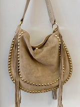 Tabitha Suede Bag - Sand